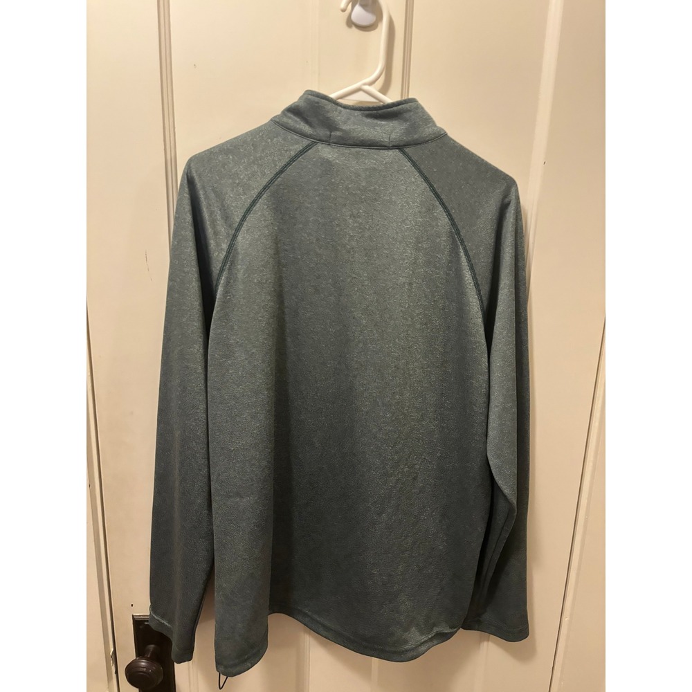 Devon & Jones Mens Wrigley Rooftops Quarter Zip Pullover Heather Green Large - Picture 4 of 4